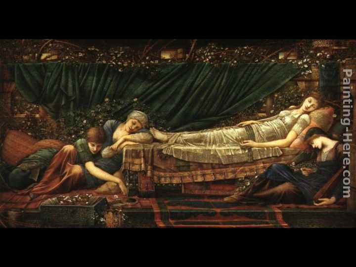 Sleeping Beauty painting - Edward Burne-Jones Sleeping Beauty art painting